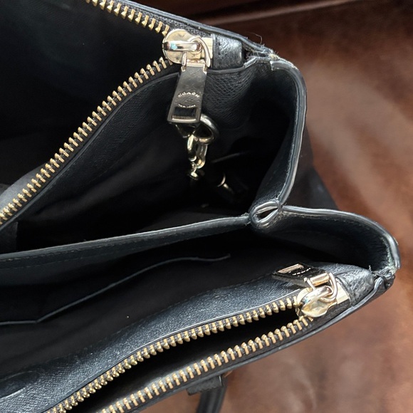 Coach Midnight Black Leather Tote - Picture 7 of 7